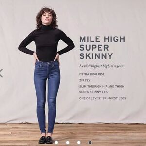 LEVI'S Premium Mile High Super Skinny Jeans. Women's Size 26" | Length 30". 💙